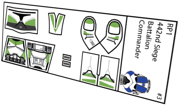 442nd Siege Battalion Commander Clone Trooper