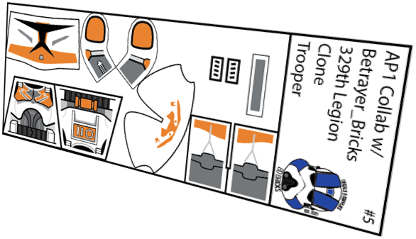 329th Legion Clone Trooper (Betrayer_Bricks x BD Bricks)