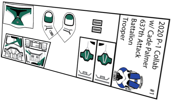 637th Attack Battalion Clone Trooper (Cade Palmer x BD Bricks)