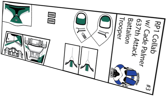 637th Attack Battalion Clone Trooper (Cade Palmer x BD Bricks)