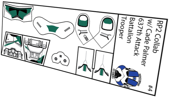 637th Attack Battalion Clone Trooper (Cade Palmer x BD Bricks)