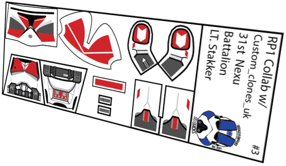 31st Nexu Battalion LT. Stakker (Custom_clones_uk x BD Bricks)