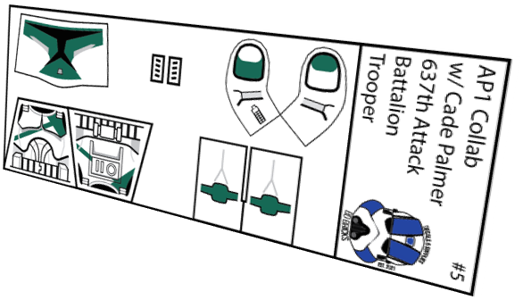 637th Attack Battalion Clone Trooper (Cade Palmer x BD Bricks)