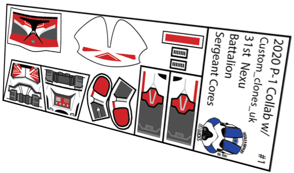 31st Nexu Battalion Sergeant Cores (Custom_clones_uk x BD Bricks)