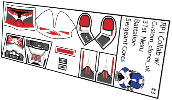 31st Nexu Battalion Sergeant Cores (Custom_clones_uk x BD Bricks)