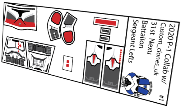 31st Nexu Battalion Sergeant Lefts (Custom_clones_uk x BD Bricks)