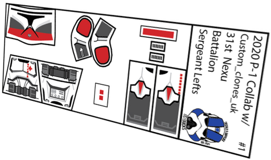 31st Nexu Battalion Sergeant Lefts (Custom_clones_uk x BD Bricks)