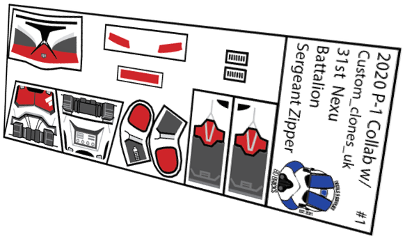 31st Nexu Battalion Sergeant Zipper (Custom_clones_uk x BD Bricks)