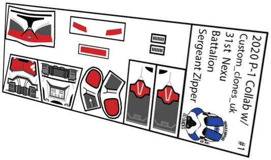 31st Nexu Battalion Sergeant Zipper (Custom_clones_uk x BD Bricks)