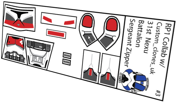 31st Nexu Battalion Sergeant Zipper (Custom_clones_uk x BD Bricks)
