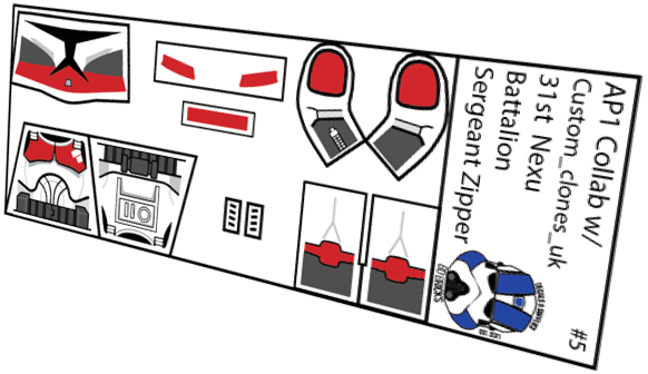 31st Nexu Battalion Sergeant Zipper (Custom_clones_uk x BD Bricks)