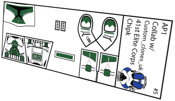 41st Elite Corps Chip (Custom_clones_uk x BD Bricks)