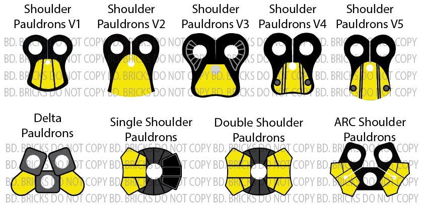 Basic Colors Pauldrons