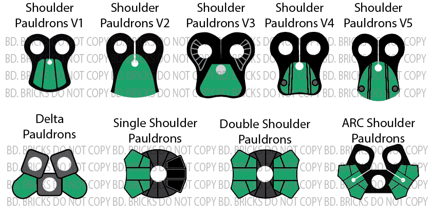 Basic Colors Pauldrons
